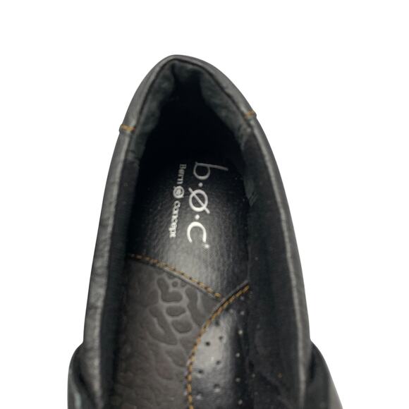 Born BOC Peggy Clogs Size 8 Pebbled Leather Slip On Casual Comfort Black Womens - Picture 11 of 11